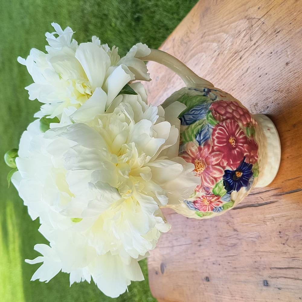 Vintage Ceramic Braided Floral Pitcher - Picture 15 of 15